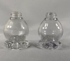 Imperial Glass Candlewick Round Salt & Pepper Shakers - NO LIDS - Vintage  picture