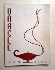 Vintage Bangor High School Yearbook Maine ME 1958 Oracle 1950s History Book RARE picture