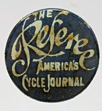 c.1896 THE REFEREE AMERICAS CYCLE JOURNAL Bicycle lapel stud cycling SPOTTING ^ picture