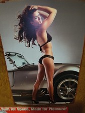 Danica Patrick Bikini Metal Sign With Cobra 12inx8in picture