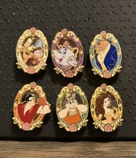 Disney The Beauty and The Beast Mirror Character Portraits Enamel Pin Set picture