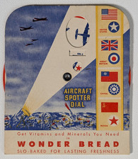 Aircraft Spotter Dial WWII Era c1943 Wonder Bread Vintage Advertising Air Force picture