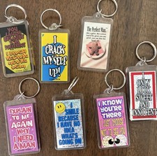 Kalan Vintage Comedy Keychain Lot of 7 picture