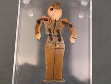 Vintage World War 2 WWII Celluloid Plastic Army Buddy Soldier Sweetheart Pin picture