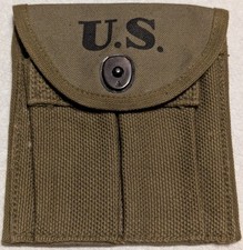 WW2 USGI original vintage 1943 dated Updike Awning Co. M1 Carbine magazine pouch picture