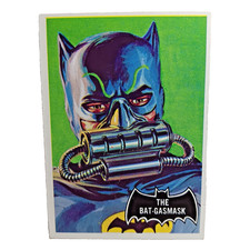 Vintage 1966 Batman Black Bat # 43 The Bat Gasmask Trading Card picture
