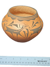 NATIVE AMERICAN ZUNI deer pottery - ANDERSON & AVELIA PEYNETSA picture
