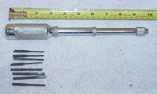 Stanley 03-043 Auto Push Drill Excellent with 8 Drill Bits USA picture