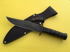 DAWSON G3  CUSTOM MADE  FIGHTING KNIFE   LEATHER WASHER HANDLE   SHEATH    USA picture