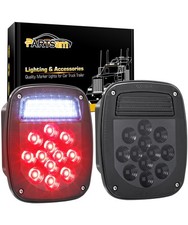 Partsam 2x LED Dump Truck Tail Lights 33 LEDs Universal Stop Turn Backup Reverse picture