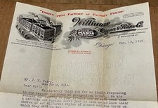1910 Chicago Williams Organ & Piano Co Ephemera Letter Head Brochure Price List picture