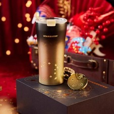 2024 China Starbucks x STTOKE Dragon Year 16oz SS Desk Tumbler +Pendant Gift Box picture