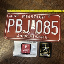 VINTAGE MISSOURI PLATE “PBJ” Sale Helps Wounded Warriors, Excellent Condition picture