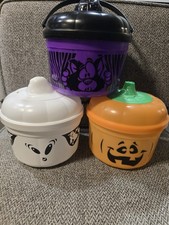 Vintage 1993 McDonald’s Halloween Boo Buckets Set of 3 | Pumpkin Ghost Witch picture