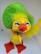 Annalee Spring Easter Doll duck with green top hat. 2015, 7 Inch. picture