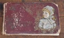 Antique 1880s Victorian Autograph Album Mary Lay Dubuque IA Folk Art picture