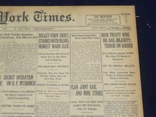 1922 JUNE 18 NEW YORK TIMES - IRISH TREATY WINS BIG DAIL MAJORITY - NT 8415 picture