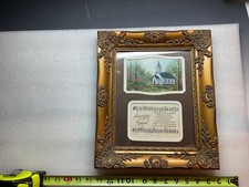 Vintage Framed Amazing Grace Church Hymn Verse Print Gold Tone 11 x 14 picture