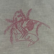 VTG Maine ME State Bird Flower Transfer Embroidery Pattern Fiber Art MCM picture