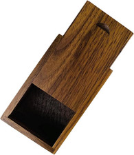 Small Wooden Box with Sliding Lid Walnut Wood Box with Lid Top for Wedding Gifts picture
