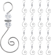 INCREWAY Ornament Hooks, 30 PCS Silver S-Shaped Hangers Hook Swirl Christmas picture