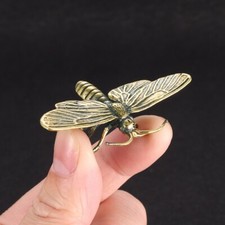 Solid Brass Bee Figurine Small Bee Statue Home Ornament Animal Figurines Gift picture