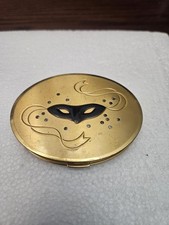 Dorothy Gray Savoir Faire Powder Compact Masquerade Mask 1960's picture