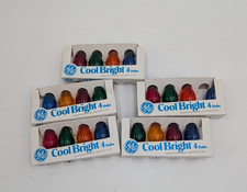 Vintage GE Cool Bright C7 Christmas Multicolor Light Bulbs 5 Packs 20 Total picture