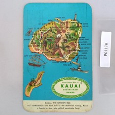 Aloha Airline Map of Kauai & Niihau Hawaii 1960s Postcard Garden Isle picture