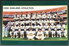 1990 Oakland A's Team Photo Postcard Comcast Sportsnet from 40th Anniversary Set picture