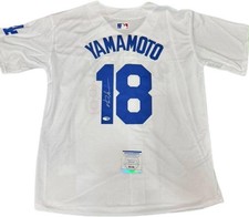 Yoshinobu Yamamoto LA Dodgers #18 Signed Autographed MLB Jersey PSA/DNA  picture