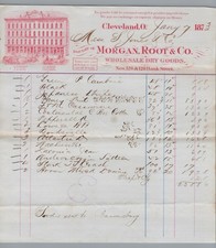 1873 Billhead Morgan, Root & Co Dry Goods, Cleveland, OH - Scarce picture