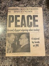 1979 Egypt Israel Peace Treaty New York Daily News Newspaper picture