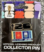 FIFA WORLD CUP PIN SPAIN ARGENTINA 7/19/2026 FINAL MATCH NY NJ SOCCER FOOTBALL picture