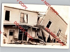 c1928 Storefronts After CYCLONE Damage DAVIS South Dakota SD Turner County RPPC picture