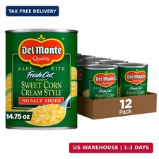 Del Monte Canned Golden Sweet Corn Cream Style No Salt Added, 14.75-Ounce (Pack picture