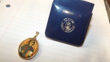 Vatican Museum  Pendant  w Box Catholic Medal  Gold Colored Saint Francis picture