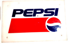 Vintage Pepsi PlexiGlass 10”x 15 1/2” Machine Store Display Advertising Sign picture