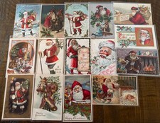 Big ~Lot of 15~Antique~SANTA CLAUS~Christmas Postcards~Great Variety-in sleeves picture