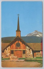 Soldier's Chapel Lone Mountain Montana Postcard 1968 Yellowstone Posted picture