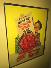 Michigan Apples Grocery Store Kitchen Advertising Sign picture