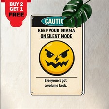 Warning We Are All Crazy Funny Novelty Caution Sign Metal Decor 8x12 picture