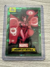2024 Topps Marvel Sapphire Scarlet Witch Green Refractor /99 #112 picture