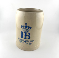 Vintage Hofbrauhaus Munchen HB Crown 1/4L WEST GERMANY  Stoneware Beer Stein Mug picture