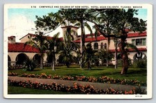 1930 Agua Caliente Hotel Tijuana Mexico Campanile Galeria Vintage Postcard picture