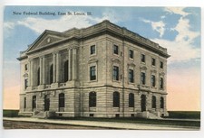 Vintage 1910s Postcard: New Federal Building East St. Louis IL Illinois CT Post picture