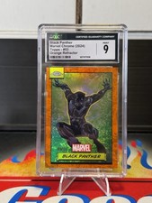 2024 Topps Chrome Marvel Refractor #53 Black Panther CGC 9 Orange Refractor /25 picture