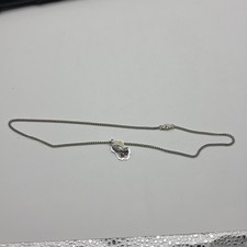 Vtg Silver Praying Hands West Germany Religious Christian Pendant Necklace  picture
