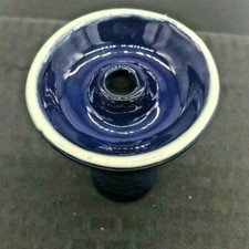 Blue Small Ceramic Phunnel Bowl for Hookah Shiaha Pipe Funnel Narghile Bowl picture