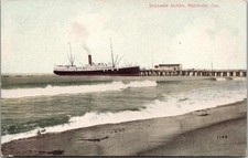 c1908 Steamer Queen Redondo Beach California CA Benham Indian Trading Postcard picture